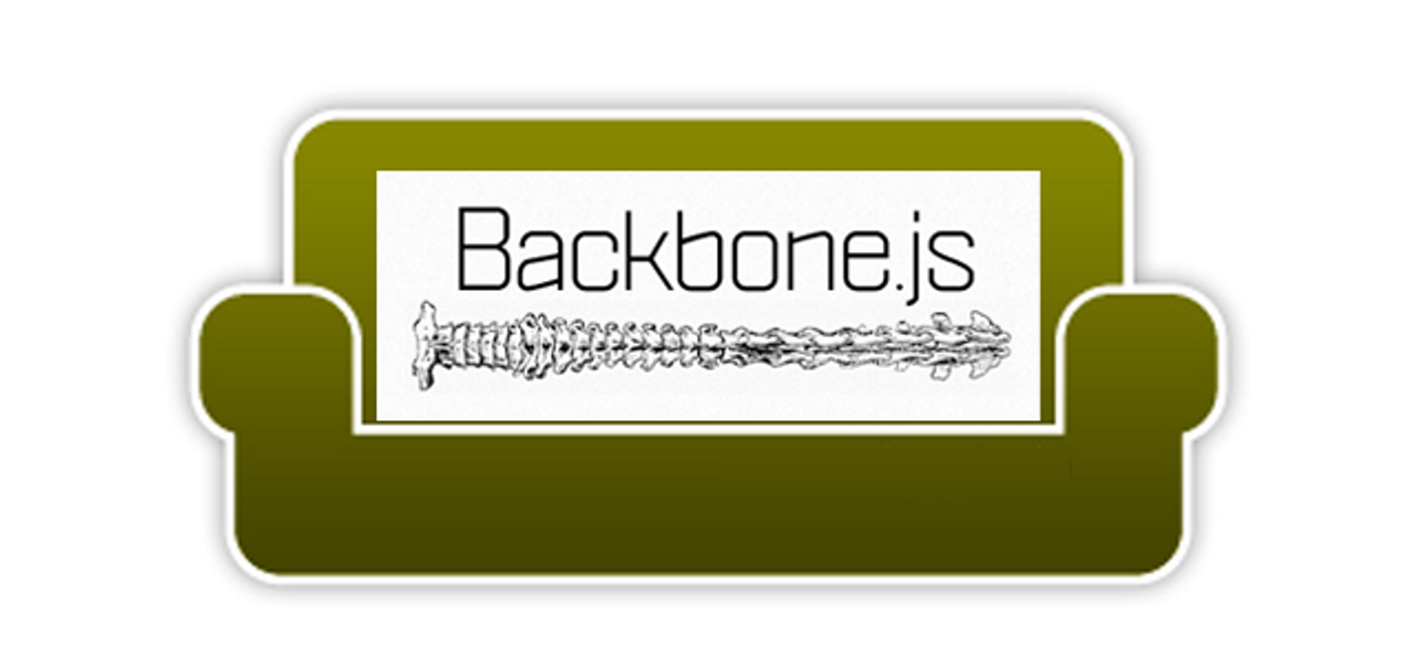 Backbone logo on a couch