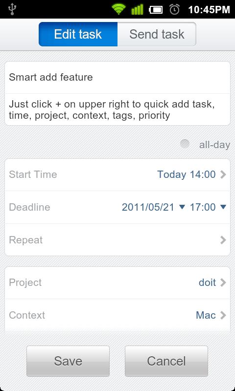 Android – Edit Task