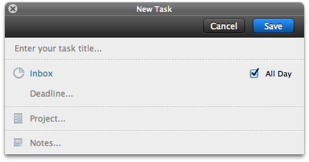Mac – Add Task
