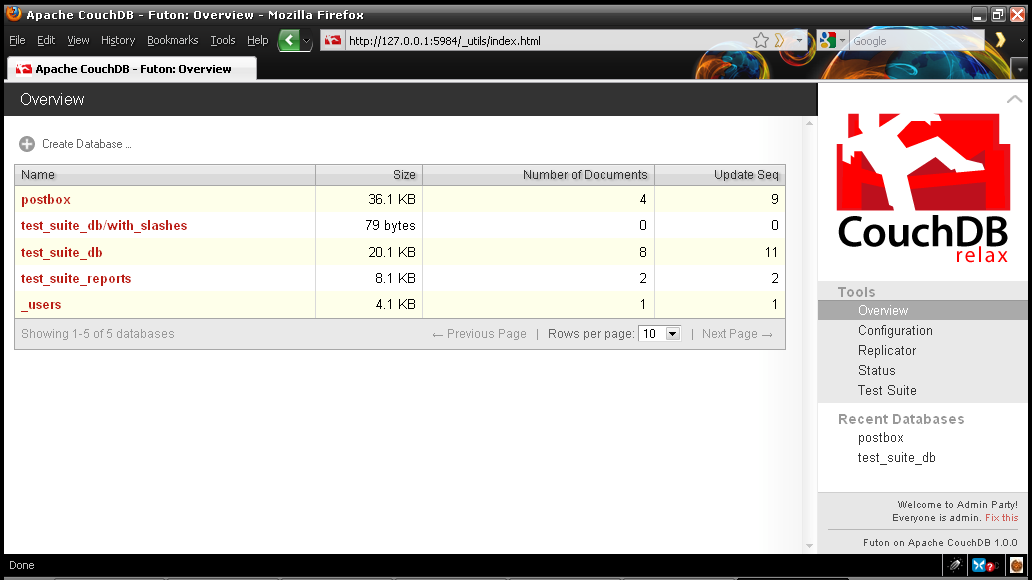 Futon admin dashboard Screenshot